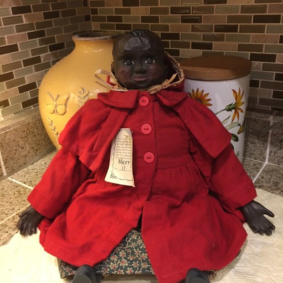 RARE-REPROD, Numbered Maynard Arnett Black/AFRICAN Wood Resin Doll #11/250 - Picture 13 of 13